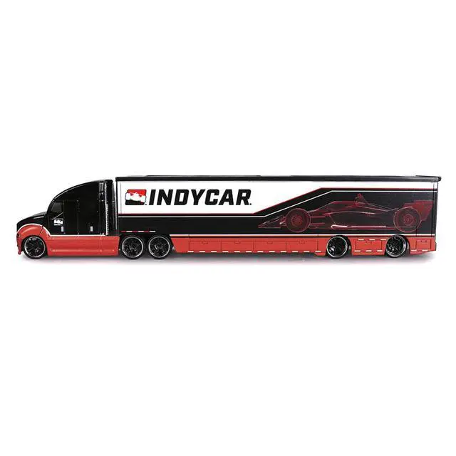 Alt view image 2 of 7 - IndyCar Hauler Black and Red with Graphics 1/64 Diecast Model Car by IXO Models