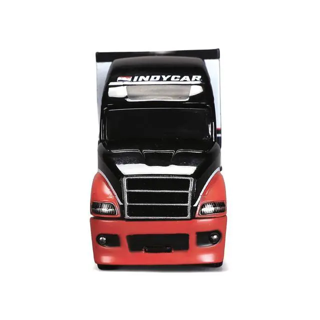 Alt view image 5 of 7 - IndyCar Hauler Black and Red with Graphics 1/64 Diecast Model Car by IXO Models