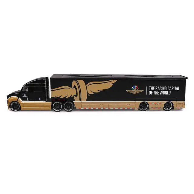 Alt view image 2 of 7 - Indianapolis Motor Speedway Hauler Black and Gold 1/64 Diecast Model Car by IXO Models