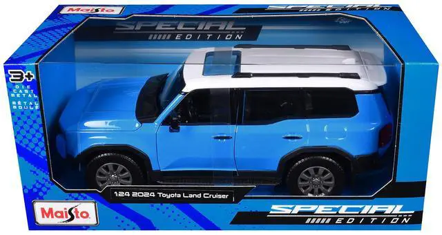 Main image of 2024 Toyota Land Cruiser Blue with White Top "Special Edition" Series 1/24 Diecast Model Car by Maisto