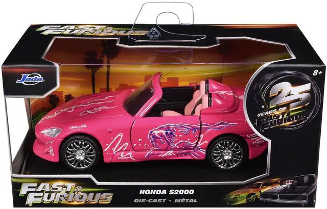 Alt view image 6 of 6 - Suki's Honda S2000 Convertible Pink with Graphics "Fast & Furious 25th Anniversary" Series 1/32 Diecast Car Model by Jada