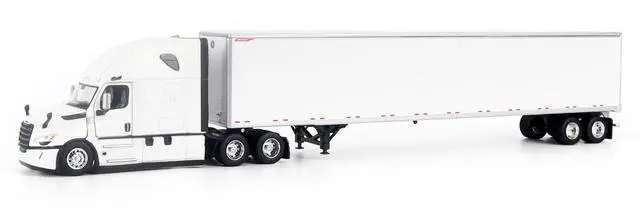 Main image of 2025 Freightliner Cascadia Gen-5 Tractor w/Sleeper & Great Dane Trailer Winter White 1/64 Diecast Model by Diecast Masters