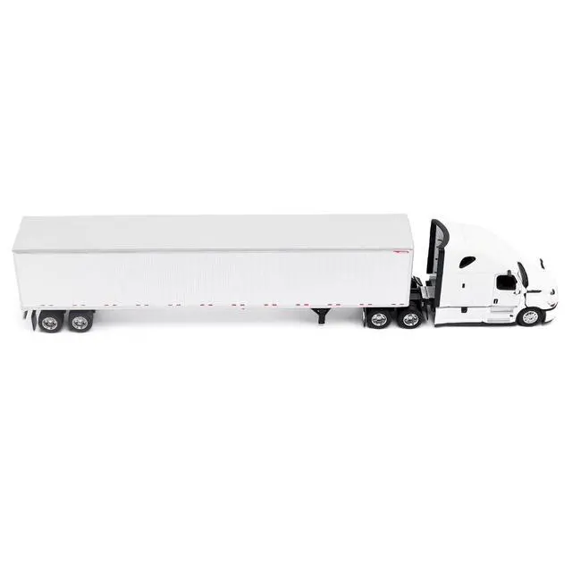 Alt view image 2 of 6 - 2025 Freightliner Cascadia Gen-5 Tractor w/Sleeper & Great Dane Trailer Winter White 1/64 Diecast Model by Diecast Masters