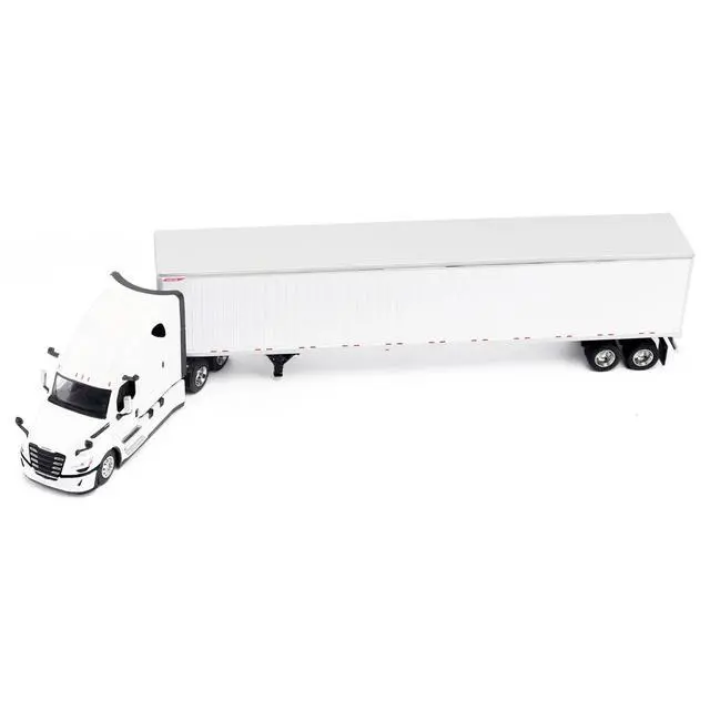 Alt view image 4 of 6 - 2025 Freightliner Cascadia Gen-5 Tractor w/Sleeper & Great Dane Trailer Winter White 1/64 Diecast Model by Diecast Masters