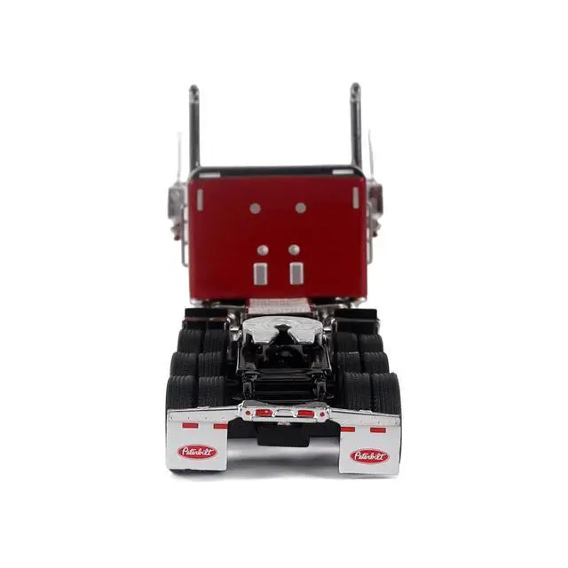 Alt view image 5 of 5 - Peterbilt 589 Tridem-Axle Legendary Package Tractor with 58" Sleeper Legendary Red 1/64 Diecast Model by Diecast Masters