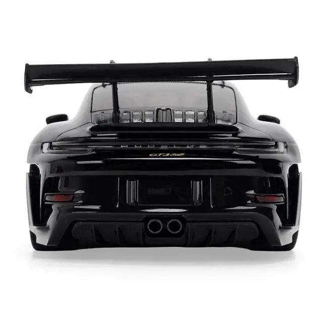 Alt view image 7 of 7 - Porsche 911 (992) GT3 RS Black with Carbon Top and Hood Stripes and Gold Wheels "Hyper-Spec" 1/24 Diecast Model Car by Jada