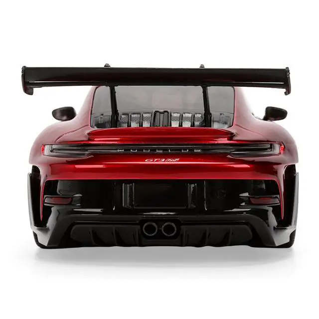 Alt view image 7 of 7 - Porsche 911 (992) GT3 RS Red Chrome with Carbon Top and Hood Stripes "Hyper-Spec" Series 1/24 Diecast Model Car by Jada
