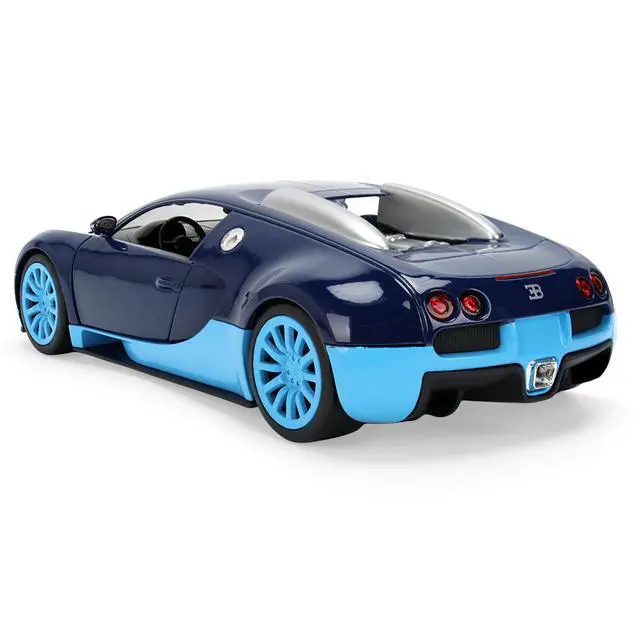 Alt view image 5 of 7 - 2011 Bugatti Veyron Dark Blue with Light Blue Accents "Hyper-Spec" Series 1/24 Diecast Model Car by Jada
