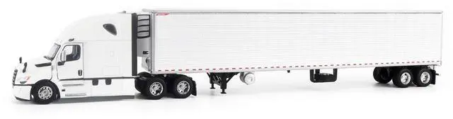 Main image of 2025 Freightliner Cascadia Gen-5 Tractor w/Sleeper & Refrigerated Trailer Winter White 1/64 Diecast Model by Diecast Masters