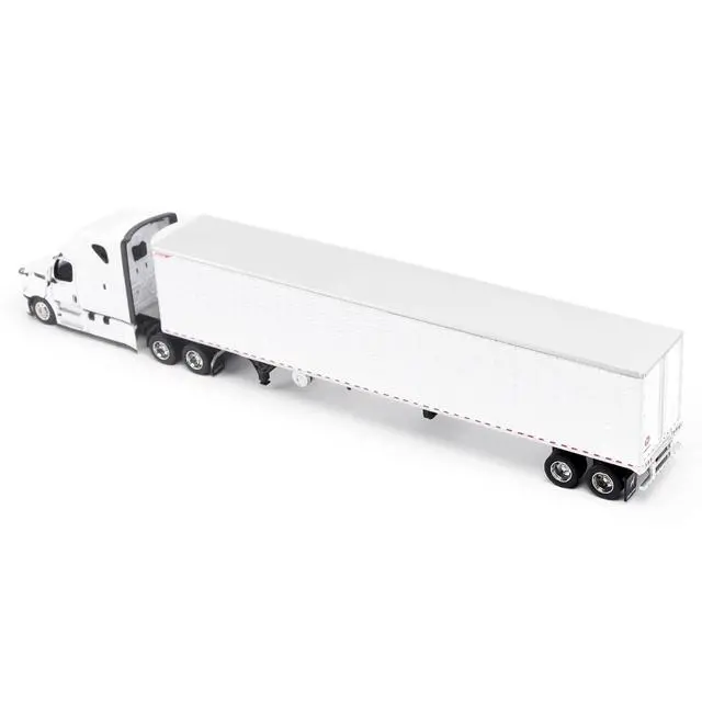 Alt view image 4 of 5 - 2025 Freightliner Cascadia Gen-5 Tractor w/Sleeper & Refrigerated Trailer Winter White 1/64 Diecast Model by Diecast Masters