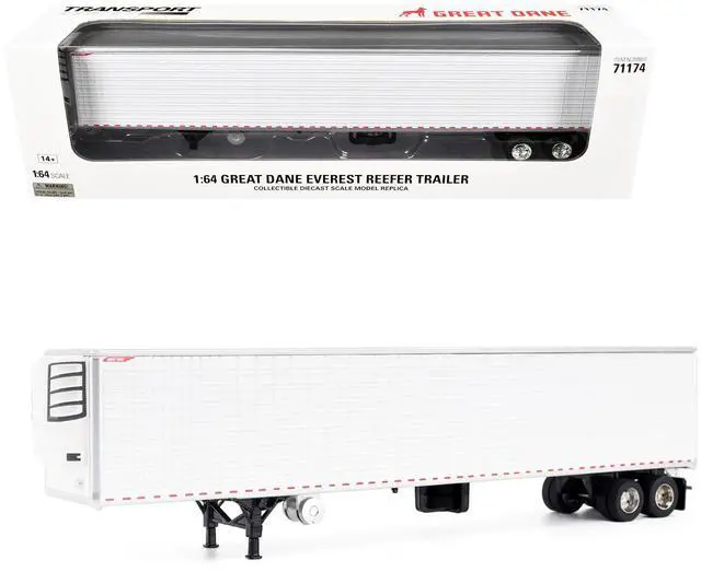 Main image of Great Dane Everest 53ft Refridgerated Trailer White "Transport Series" 1/64 Diecast Model by Diecast Masters
