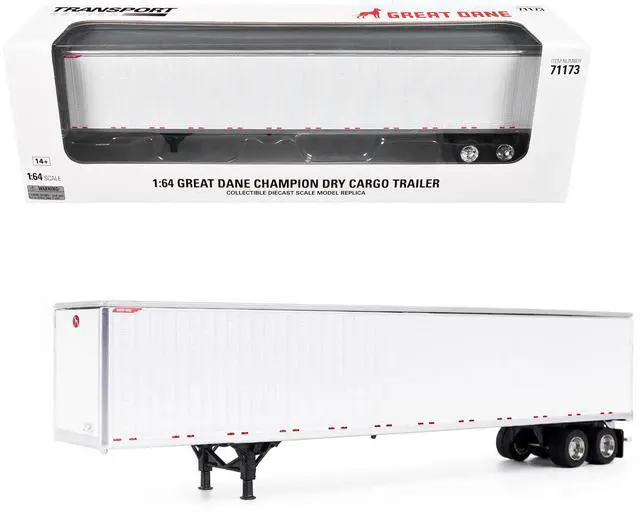 Main image of Great Dane Champion 53ft Dry Cargo Trailer White "Transport Series" 1/64 Diecast Model by Diecast Masters
