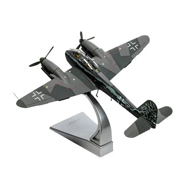 Alt view image 4 of 5 - Messerschmitt Me 410A-1 Aircraft " Laon-Athies Airfield, France" (1943) German Luftwaffe 1/72 Diecast Model Car by Corgi