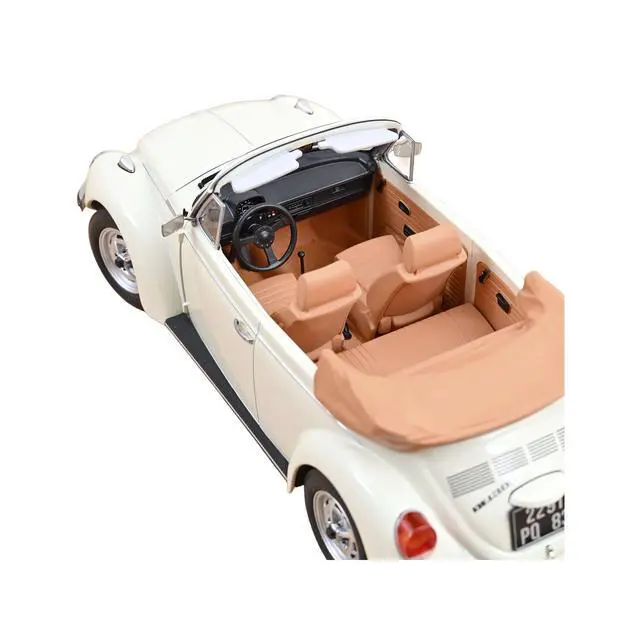 Alt view image 3 of 6 - 1972 Volkswagen 1303 Beetle Cabriolet Cream White 1/18 Diecast Model Car by Norev