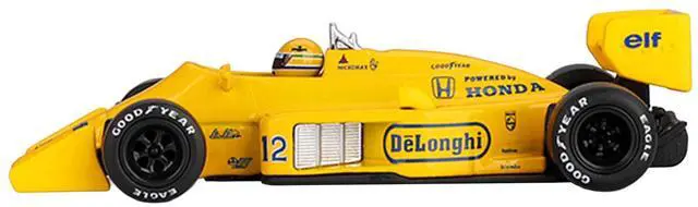 Alt view image 3 of 6 - Lotus 99T #12 Ayrton Senna Winner F1 "Monaco GP" (1987) with Driver Figure Limited Edition 1/64 Die Cast Model Car by Mini GT