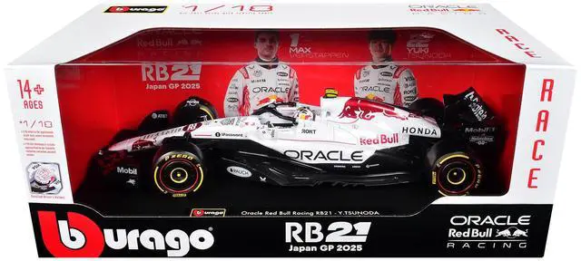 Alt view image 6 of 6 - Red Bull Racing RB21 #22 Yuki Tsunoda "Oracle" F1 "Japanese GP" (2025) "Race" Series 1/18 Diecast Model Car by Bburago