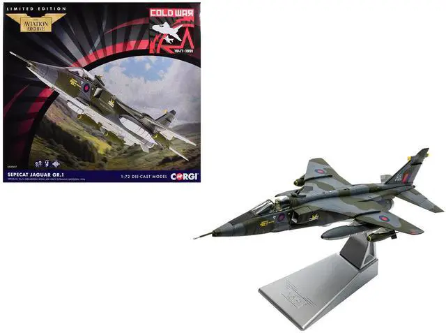 Main image of SEPECAT Jaguar GR.1 Aircraft "RAF Germany Bruggen" (1976) Royal Air Force "The Aviation Archive" 1/72 Diecast Model Car by Corgi