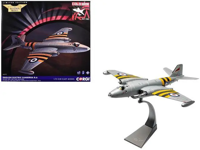 Main image of English Electric Canberra B.6 Aircraft "Operation Musketeer" (1956) Royal Air Force 1/72 Diecast Model Car by Corgi