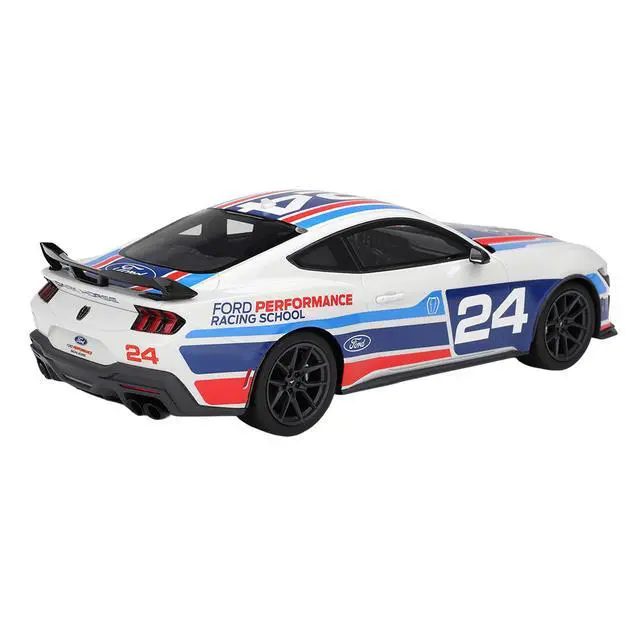 Alt view image 5 of 5 - Ford Mustang Dark Horse #24 "Ford Performance Racing School" White with Graphics 1/18 Model Car by Top Speed