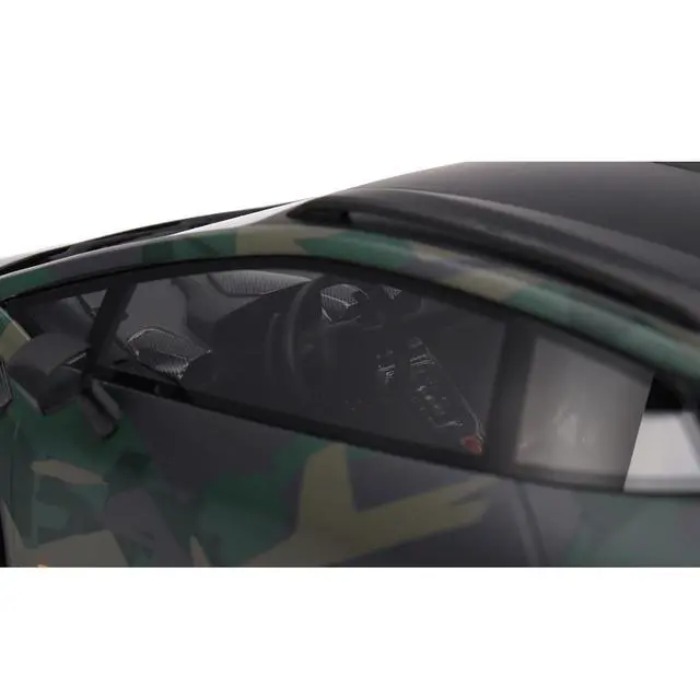 Alt view image 2 of 7 - Lamborghini Huracan Sterrato All-Terrain "BOSCO" Green Camouflage 1/18 Model Car by Top Speed