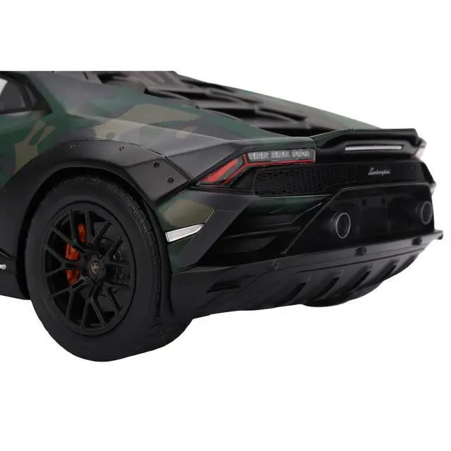 Alt view image 4 of 7 - Lamborghini Huracan Sterrato All-Terrain "BOSCO" Green Camouflage 1/18 Model Car by Top Speed