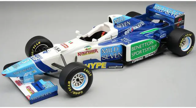 Main image of Benetton B196 #3 Jean Alesi 3rd Place F1 "Argentine GP" (1996) "Mythos Series" with Case 1/18 Model Car by Tecnomodel