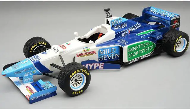 Main image of Benetton B196 #3 Jean Alesi 2nd Place F1 "Brazilian GP" (1996) "Mythos Series" with Case 1/18 Model Car by Tecnomodel