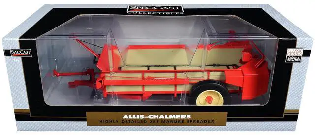 Main image of Allis-Chalmers 281 Manure Spreader Orange with Wood Panels "Classic Series" 1/16 Diecast Model by SpecCast