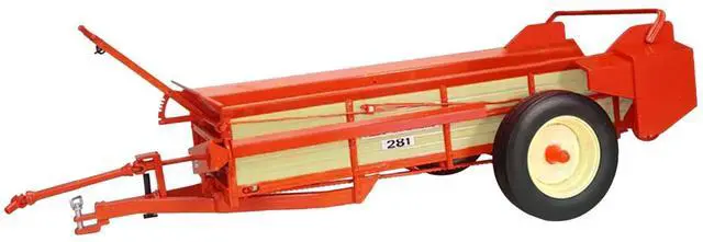 Alt view image 3 of 3 - Allis-Chalmers 281 Manure Spreader Orange with Wood Panels "Classic Series" 1/16 Diecast Model by SpecCast