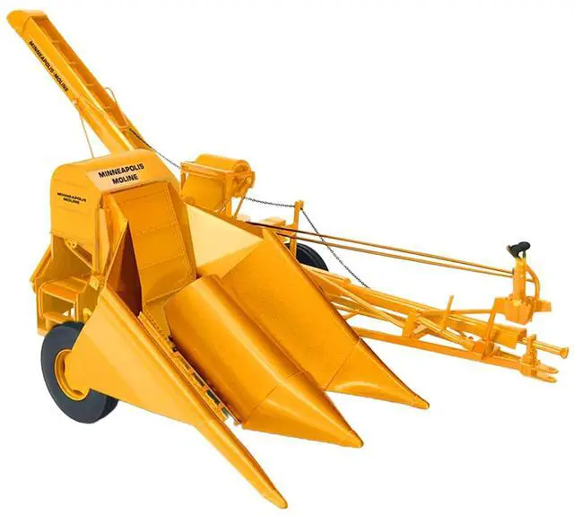 Alt view image 2 of 3 - Minneapolis Moline H320 Pull-Type Corn Picker Yellow "Classic Series" 1/16 Diecast Model by SpecCast