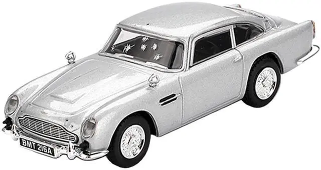 Alt view image 2 of 6 - Aston Martin DB5 RHD Birch Silver Metallic (Damaged) 007 James Bond "Skyfall" (2012) 1/64 Diecast Model Car by Mini GT