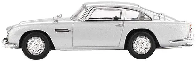 Alt view image 3 of 6 - Aston Martin DB5 RHD Birch Silver Metallic (Damaged) 007 James Bond "Skyfall" (2012) 1/64 Diecast Model Car by Mini GT