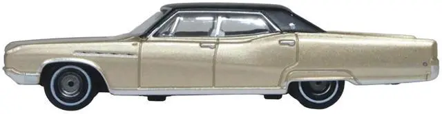 Alt view image 2 of 6 - 1968 Buick Electra 225 Ivory Gold Metallic with Black Top and White Interior 1/87 (HO) Scale Diecast Model Car by Oxford Diecast