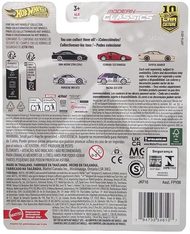 Alt view image 2 of 3 - Porsche 993 GT2 Gray Metallic "Modern Classics" Series Diecast Model Car by Hot Wheels