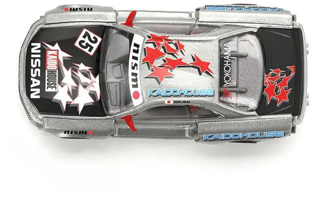 Alt view image 4 of 6 - Nissan Skyline GT-R (R34) "Kaido Star Racing V1" RHD #25 Gray Metallic with Black and Graphics 1/64 Diecast Model Car by Mini GT