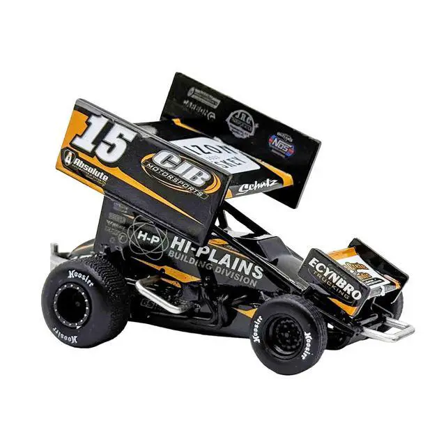 Main image of Winged Sprint Car #15 Donny Schatz "CJB Motorsports - Hi-Plains Building Division" Black (2026) 1/50 Diecast Model Car by ACME
