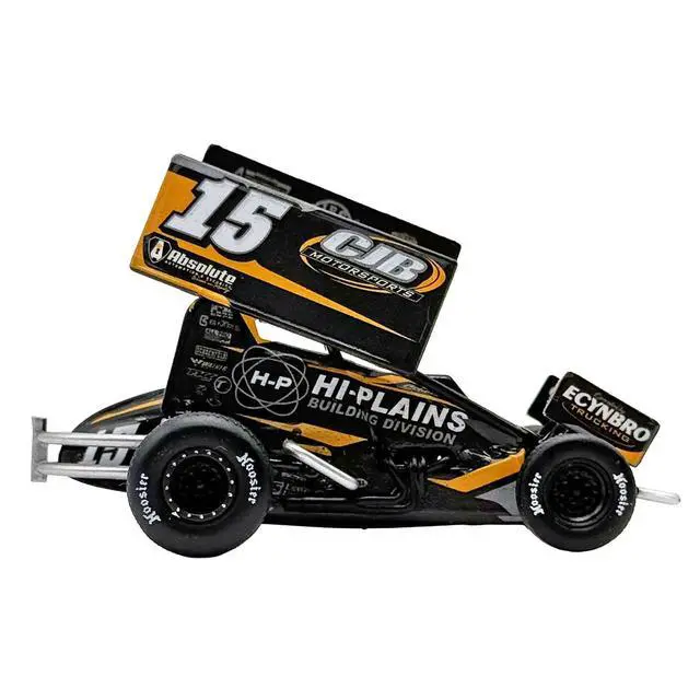 Alt view image 2 of 4 - Winged Sprint Car #15 Donny Schatz "CJB Motorsports - Hi-Plains Building Division" Black (2026) 1/50 Diecast Model Car by ACME