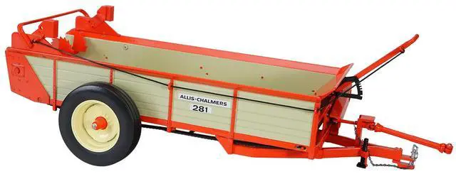 Alt view image 2 of 3 - Allis-Chalmers 281 Manure Spreader Orange with Wood Panels "Classic Series" 1/16 Diecast Model by SpecCast