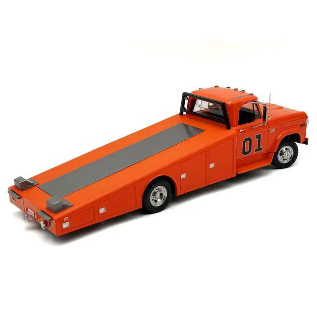 Alt view image 5 of 7 - 1970 Dodge D-300 Ramp Truck #01 "The General" Orange Limited Edition to 852 pieces Worldwide 1/18 Diecast Model Car by ACME