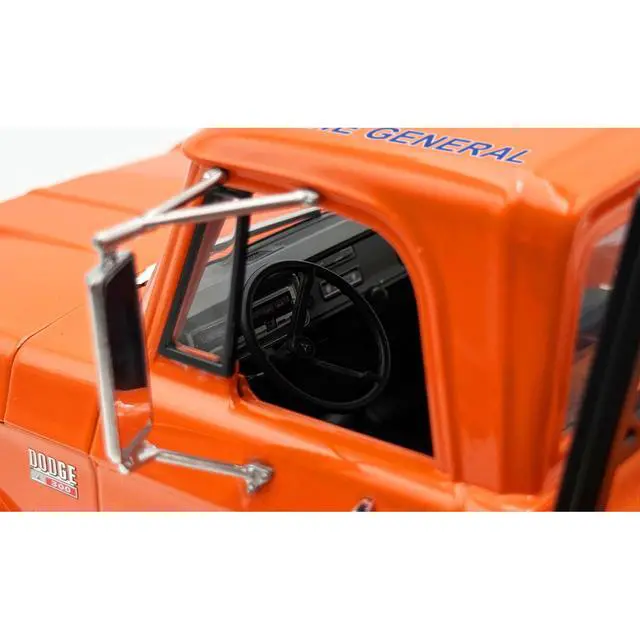 Alt view image 3 of 7 - 1970 Dodge D-300 Ramp Truck #01 "The General" Orange Limited Edition to 852 pieces Worldwide 1/18 Diecast Model Car by ACME