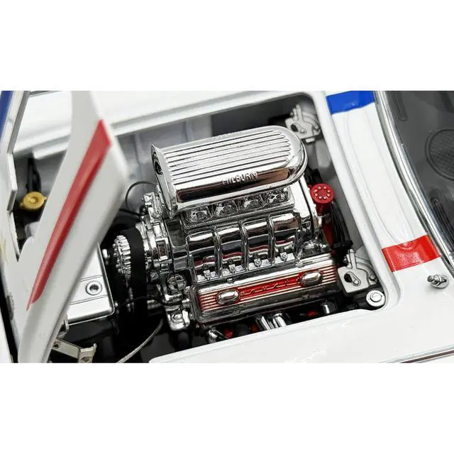 Alt view image 2 of 5 - 1961 Chevrolet Corvette Grand Sport Gasser "USA-1" White with Blue and Red Stripes Limited Ed 1/18 Diecast Model Car by ACME