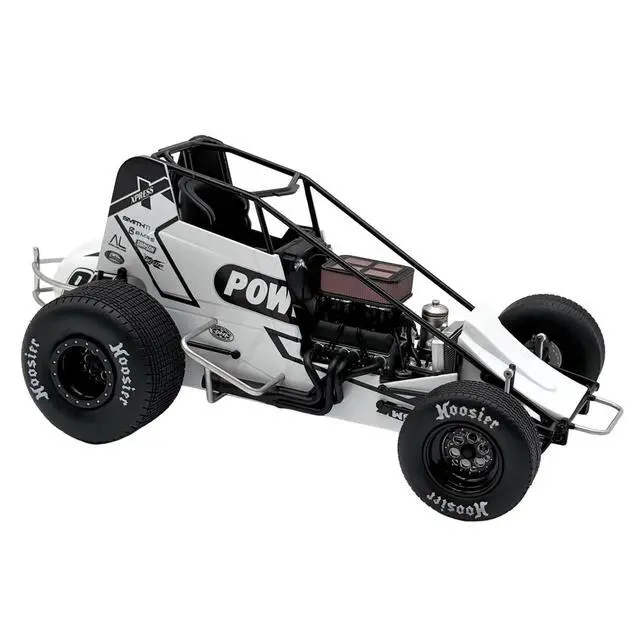 Alt view image 2 of 6 - Winged Sprint Car #87 Aaron Reutzel "Power Plus" White (2026) 1/18 Diecast Model Car by ACME