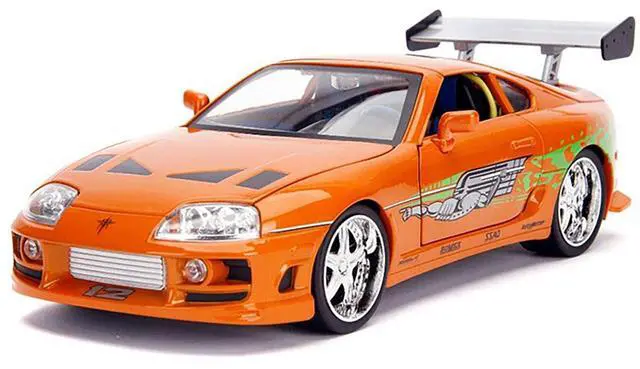 Main image of 1993 Toyota Supra Orange with Graphics "25 Years of Fast & Furious" Series 1/18 Diecast Model Car by Jada