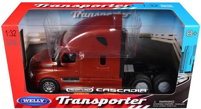 Main image of Freightliner Cascadia Truck Copper Metallic "Transporter" Series 1/32 Diecast Model by Welly