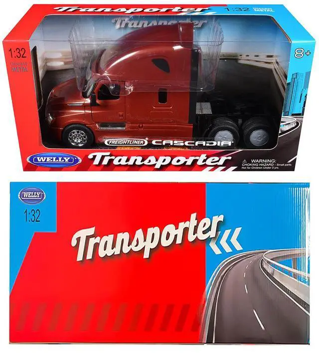 Alt view image 3 of 3 - Freightliner Cascadia Truck Copper Metallic "Transporter" Series 1/32 Diecast Model by Welly
