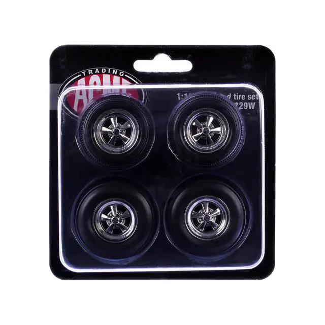 Alt view image 3 of 3 - "Cragar" Wheel and Tire Set of 4 pieces from "1970 Pontiac GTO Ram Air IV" for 1/18 Scale Models by Acme