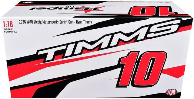 Alt view image 5 of 6 - Winged Sprint Car #10 Ryan Timms "Liebig Motorsports - Hampel Oil" (2026) 1/18 Diecast Model Car by ACME