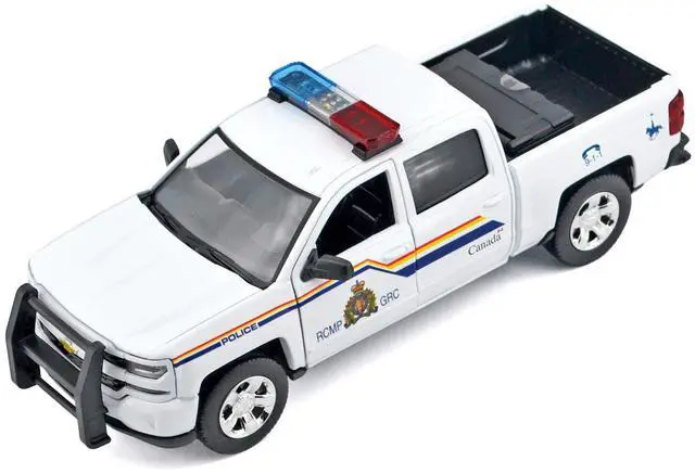 Alt view image 3 of 6 - 2017 Chevrolet Silverado 1500 LT Z71 Crew Cab Pickup Truck White with Lights and Sounds 1/27 Diecast Model Car by Motormax