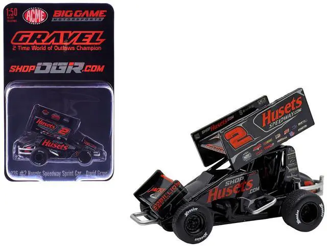 Main image of Winged Sprint Car #2 David Gravel "Husets Speedway - Big Game Motorsports" (2026) 1/50 Diecast Model Car by ACME