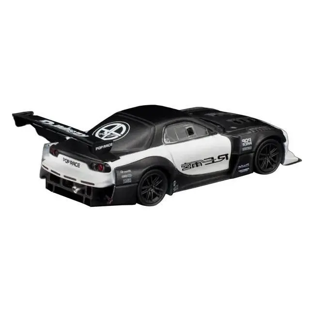 Alt view image 3 of 6 - Mazda RX-7 "RE Super G Time Attack" RHD Black and White "The Model Car Show Malaysia 2026" 1/64 Diecast Model Car by Pop Race